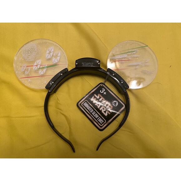NWT Disney Parks Star Wars Light-Up LED Ears Battle Death Star n TIE Fighters - Picture 3 of 3